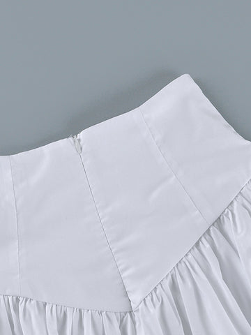 High Waisted Voluminous Bubble Mini Skirt