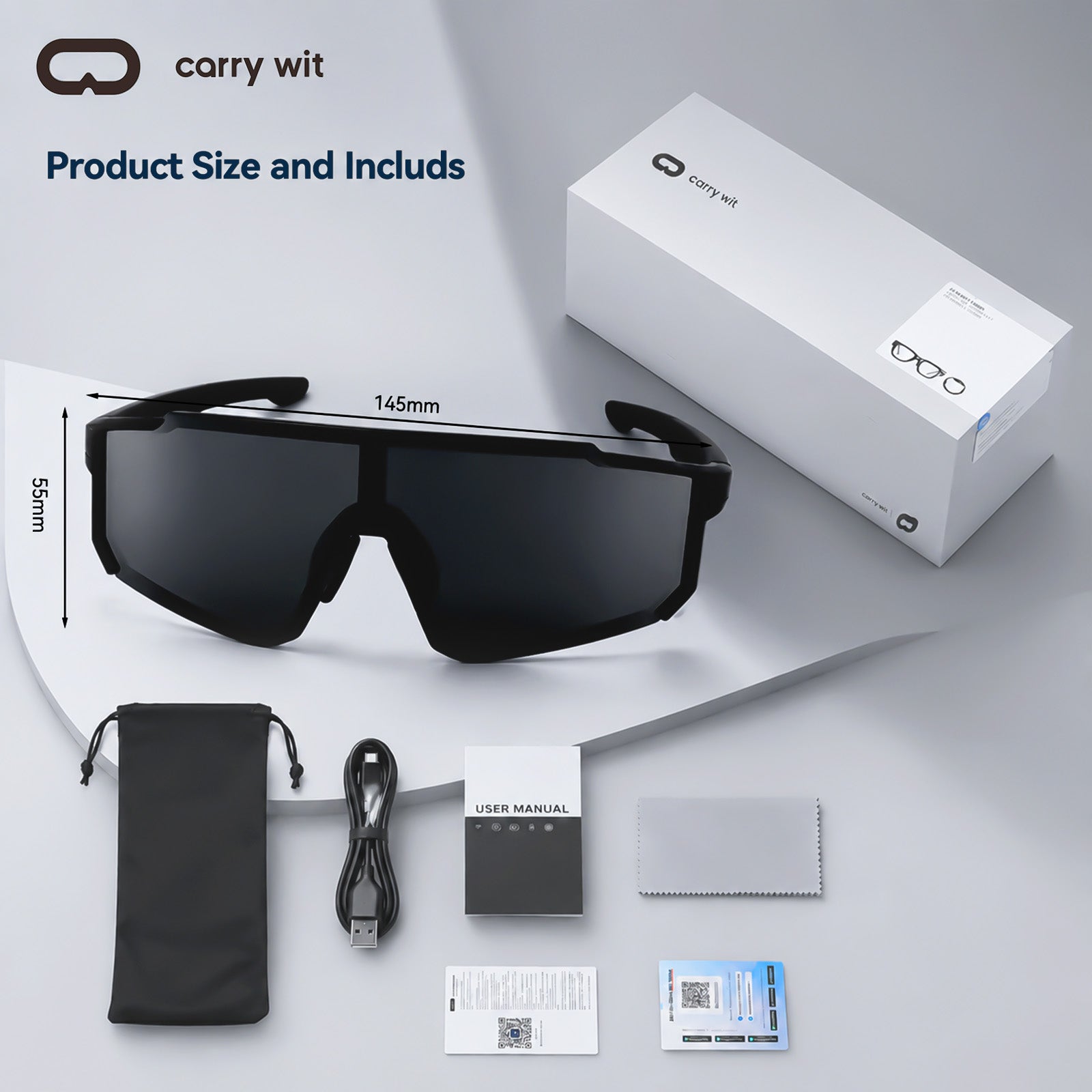 Oversized Wrap Sport Shield Sunglasses