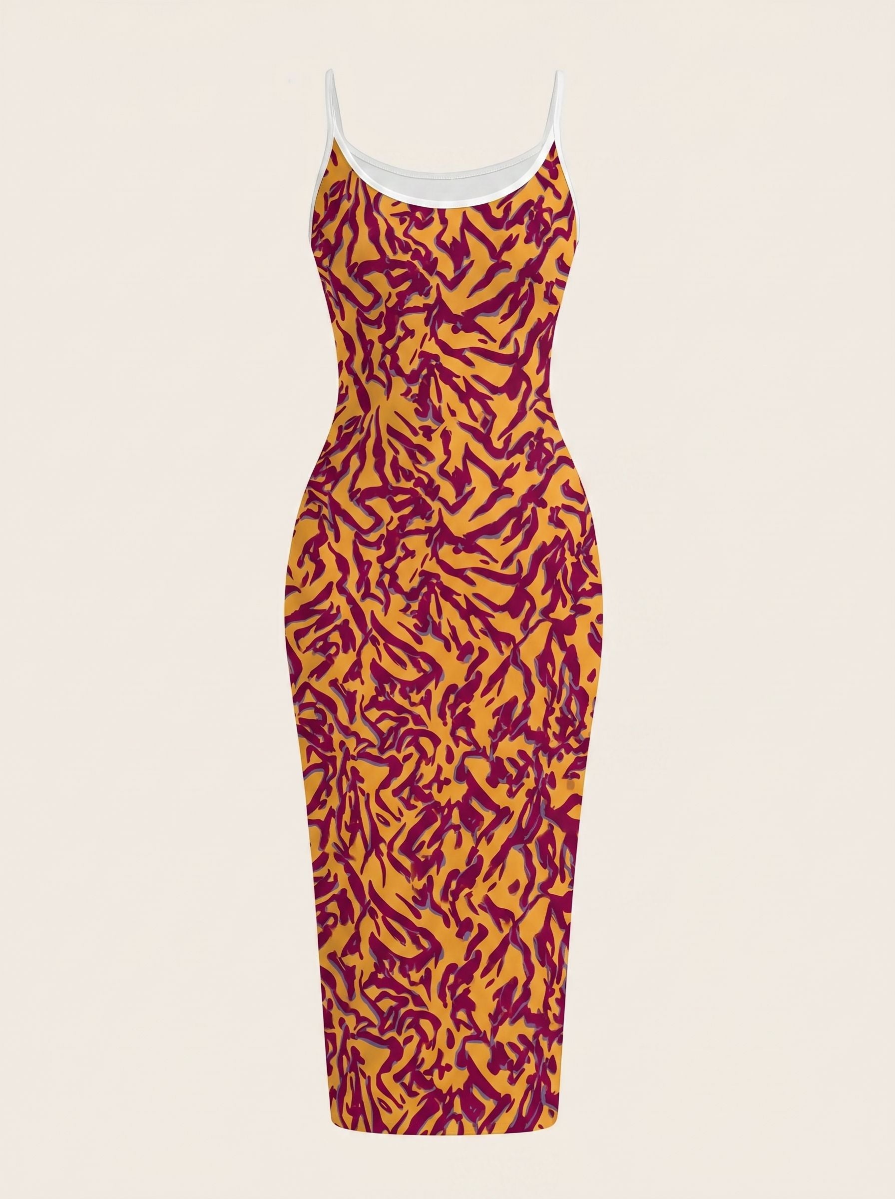 CAPRI Floral Print Sleeveless Bodycon Midi Dress