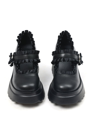 Ruffled Platform Mary Jane Shoes