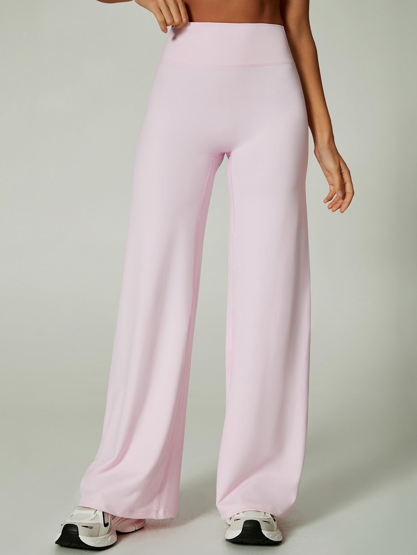 High-Waisted Wide-Leg Relaxed Fit Yoga Pants-Multicolor