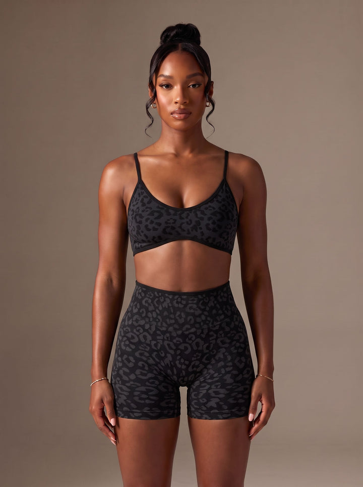 Seamless Leopard Print Workout Set