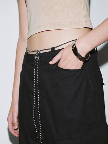 Urban Revivo Carrot Fit Pants-Black