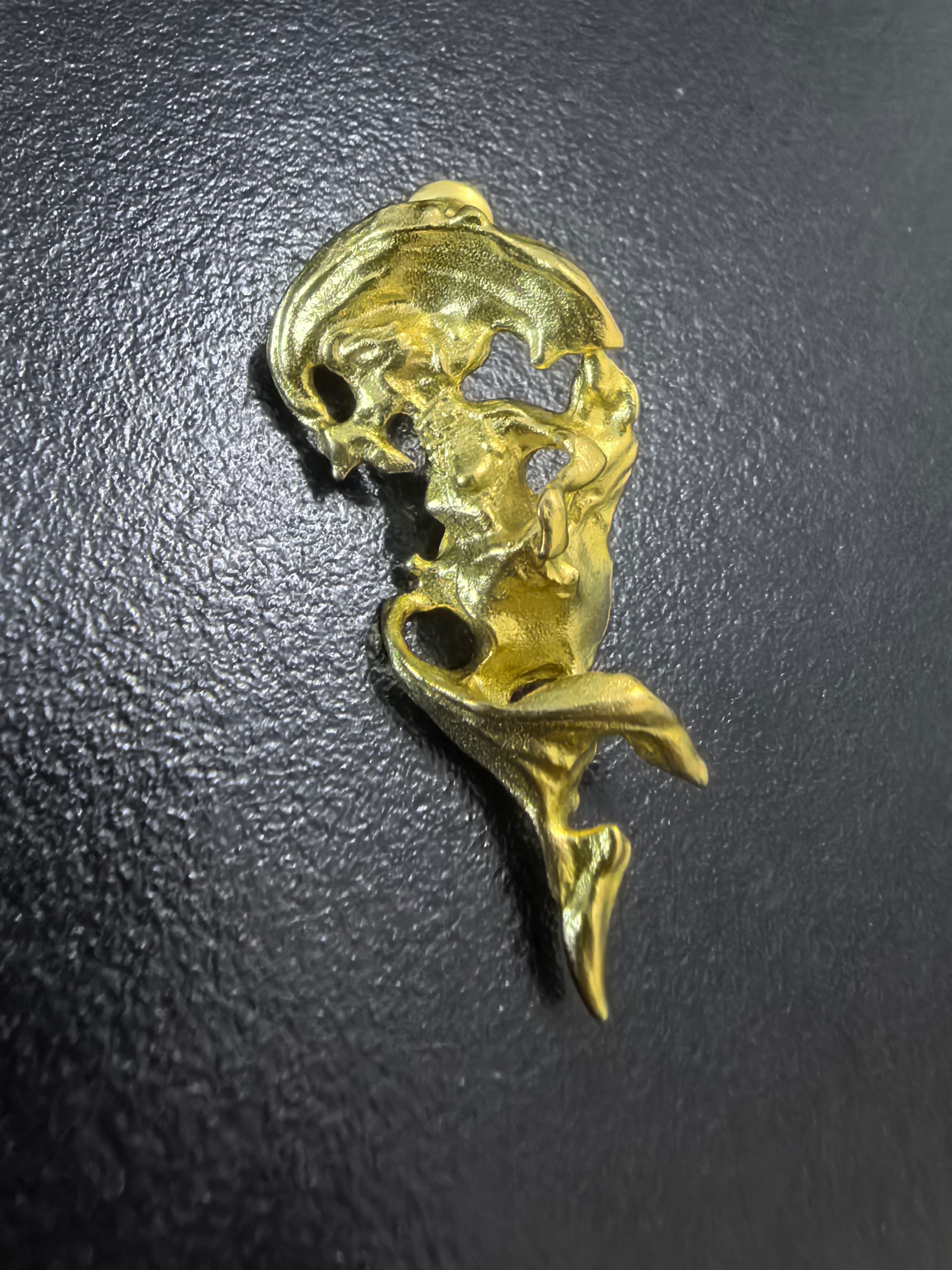 Abstract Sculptural Gold Statement Earrings