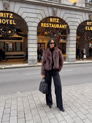 Cozy Cropped Faux Fur Coat