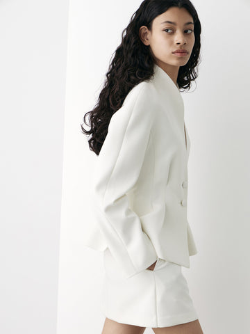 Tailored Peplum Waist Blazer Jacket