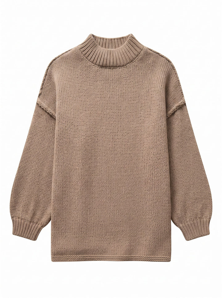 Cozy Oversized Mock Neck Sweater