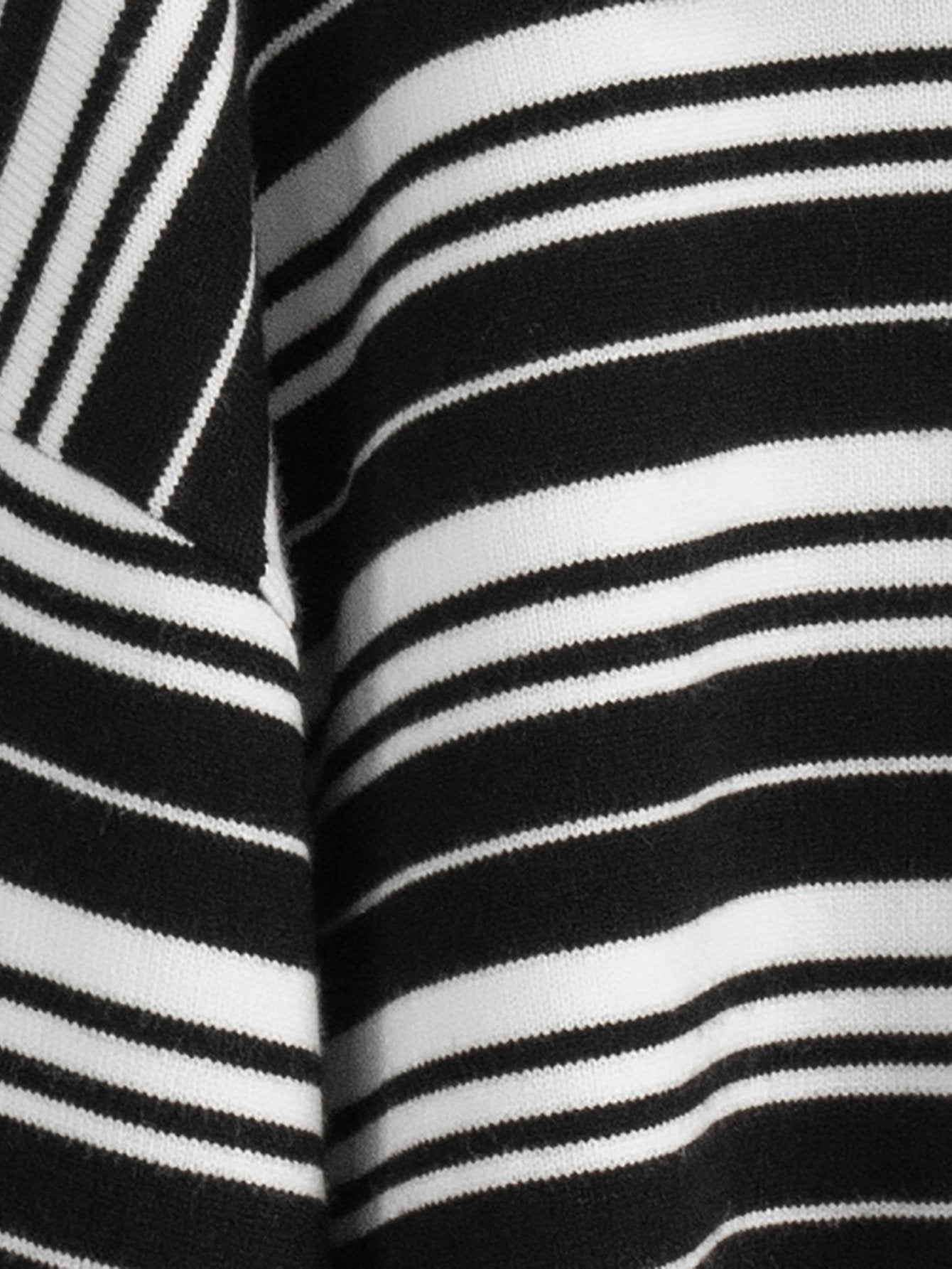 Oversized Striped Polo Collar Knit Sweater