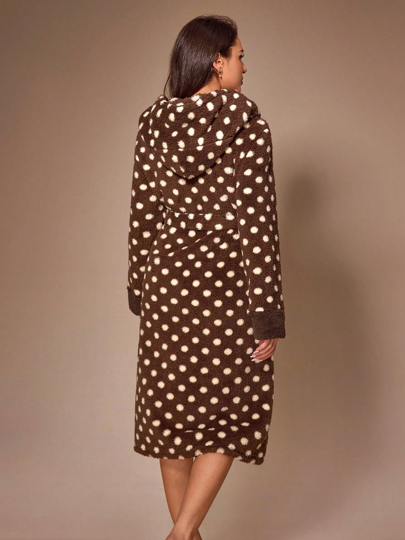 Cozy Plush Polka Dot Bathrobe