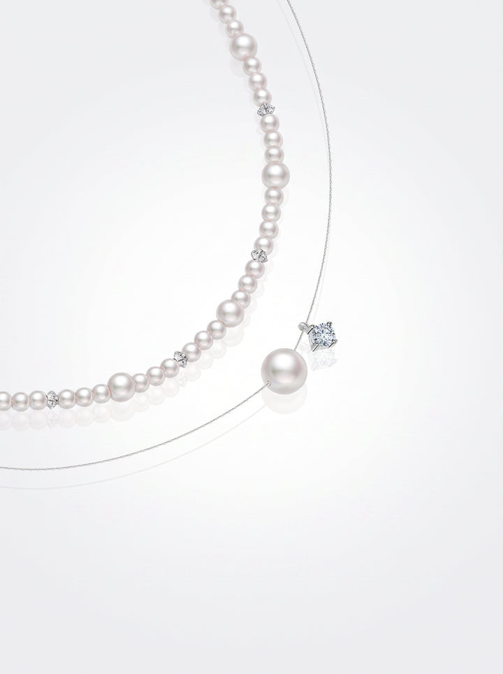 Elegant Layered Pearl Pendant Necklace
