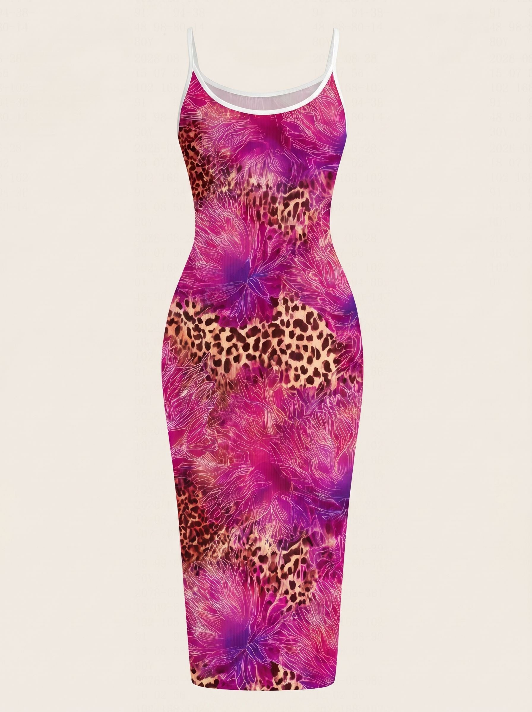CAPRI Floral Print Sleeveless Bodycon Midi Dress