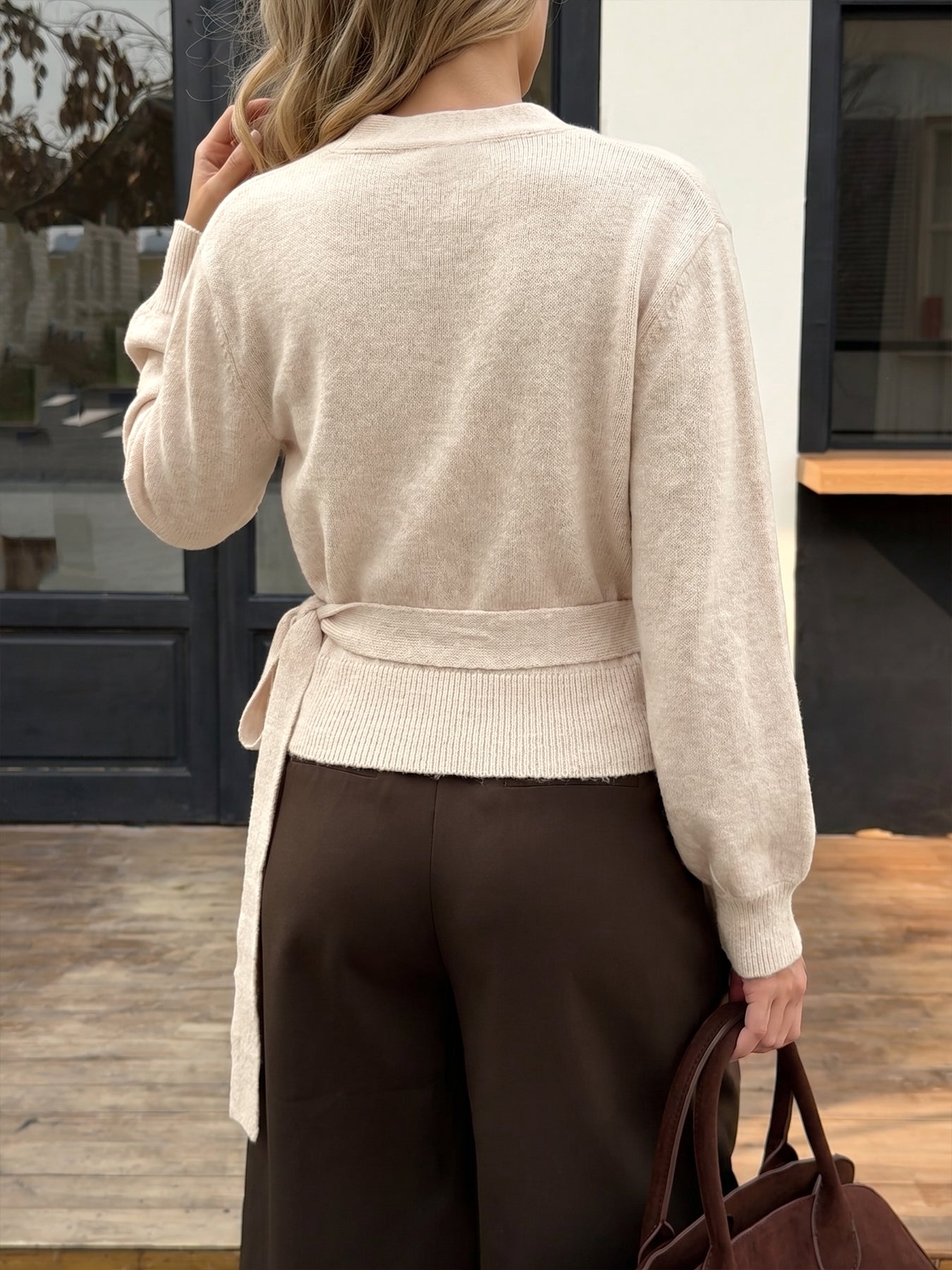 Soft V Neck Wrap Cardigan