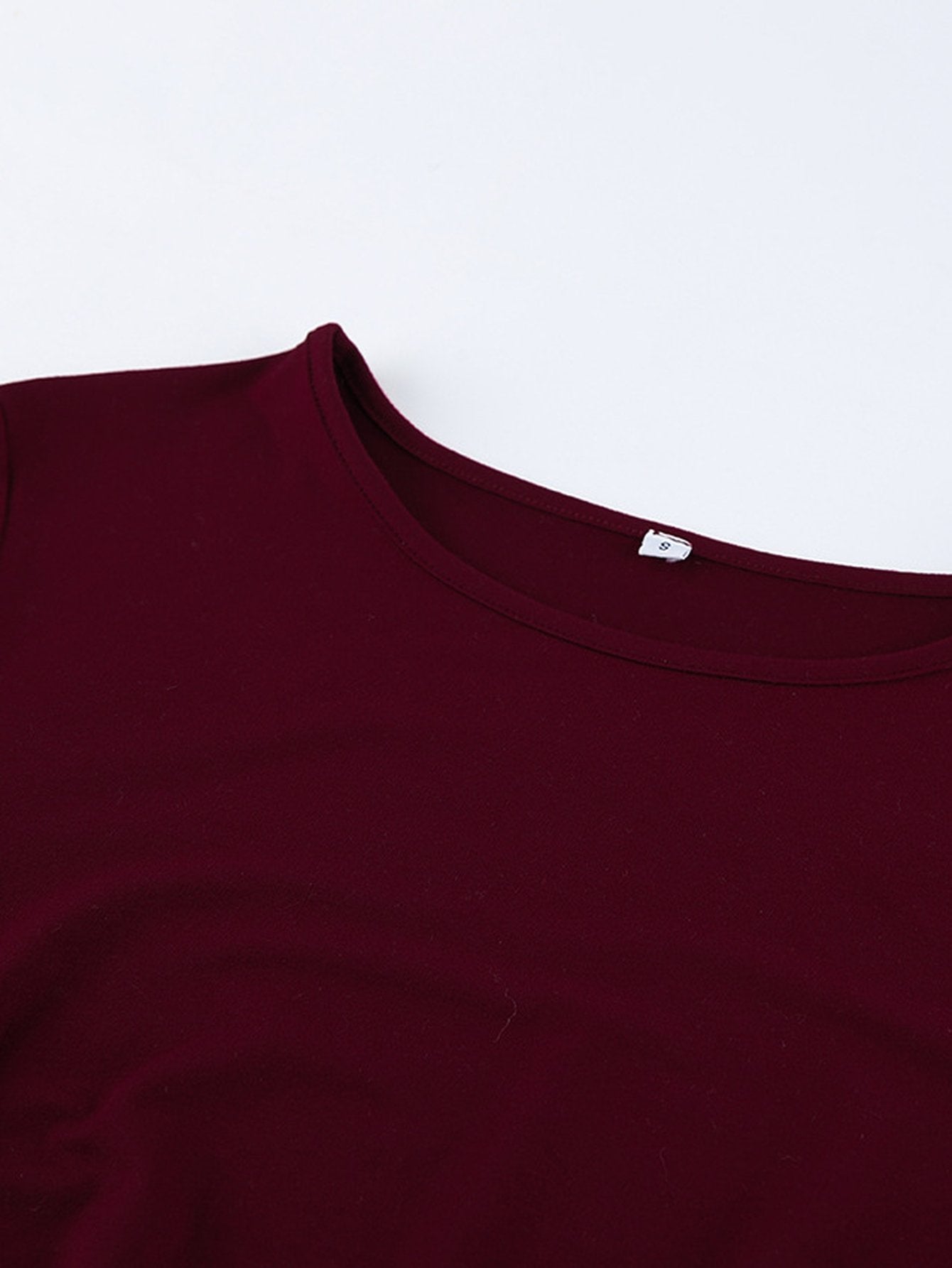 Ruched Flare Sleeve Fitted Tee