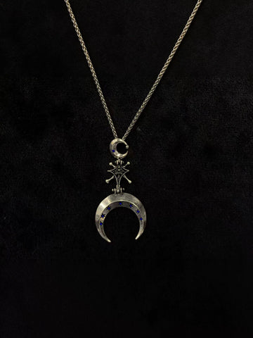 Celestial Gothic Moon Star Necklace