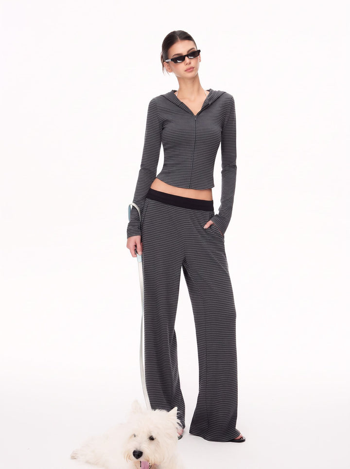 Comfy Striped High Waist Lounge Pants