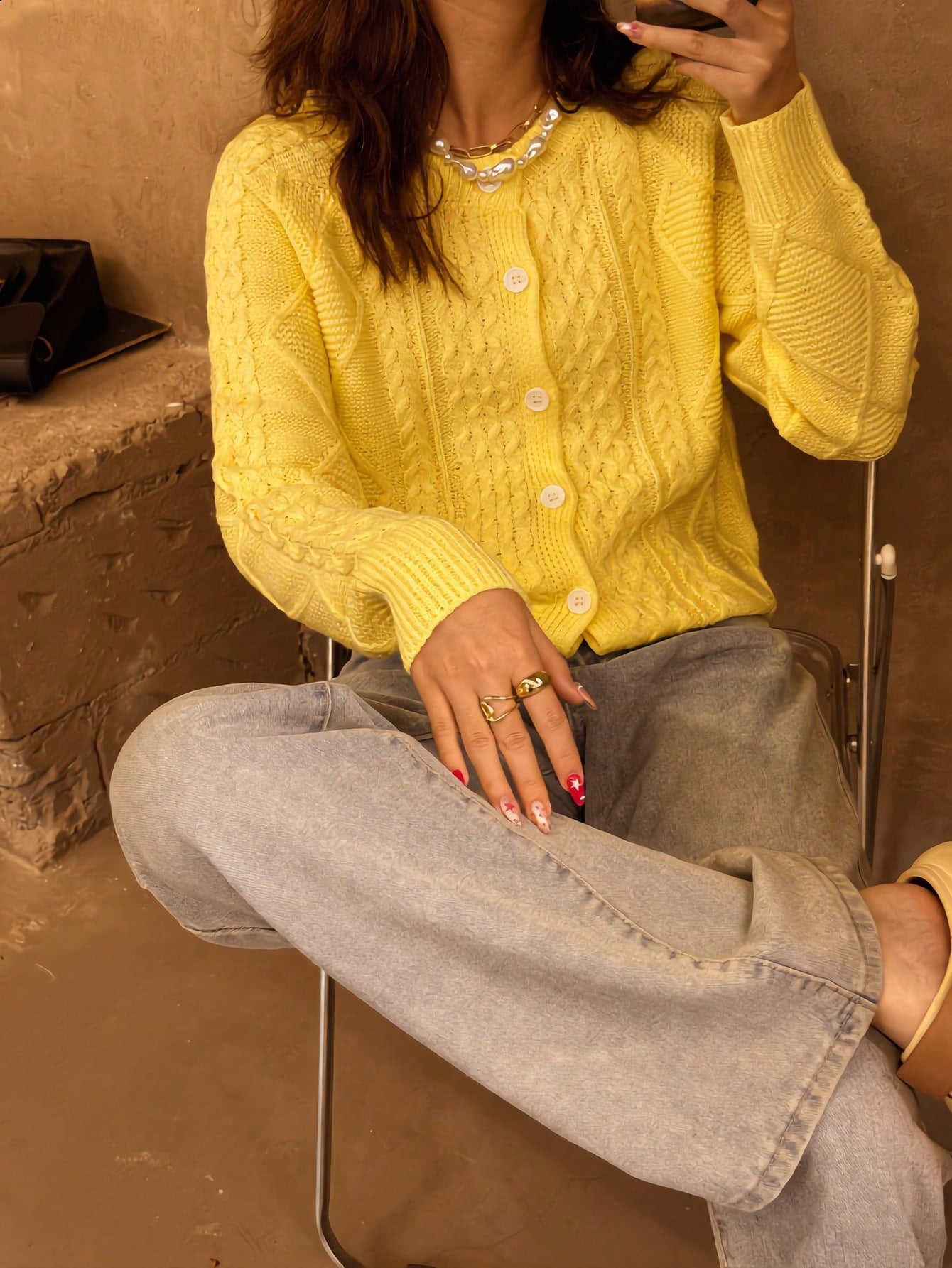 Cozy Cable Knit Button Cardigan