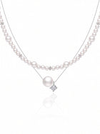 Elegant Layered Pearl Pendant Necklace