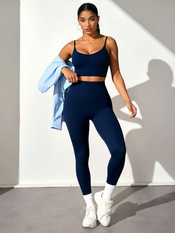 Seamless Crop Top Legging Workout Set