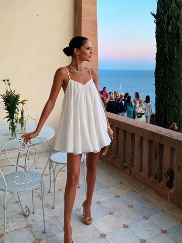 Flowy Chiffon Sleeveless Mini Dress