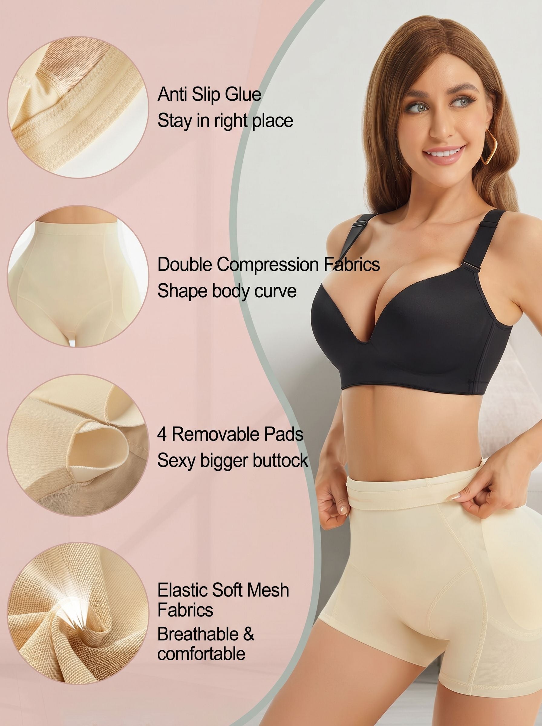 Seamless High Waisted Butt Lifter Shapewear
