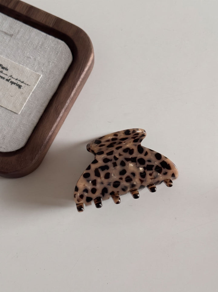 Leopard Print Heart Shape Hair Claw