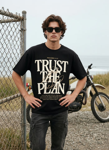 Oversized Graphic Faith Quote T-Shirt