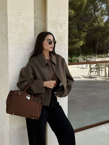 Cozy Oversized Zip Up Jacket