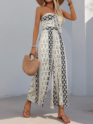 Tie Front Wide Leg Jumpsuit