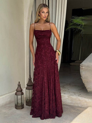 Cowl Neck Floral Maxi Dress