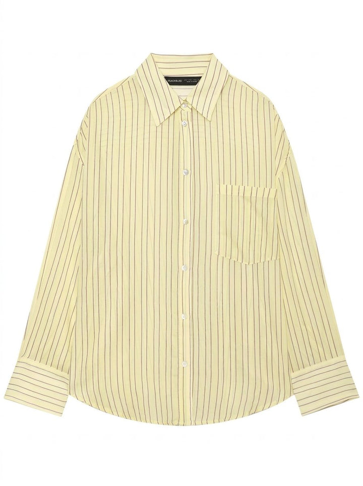 Oversized Striped Button Down Shirt