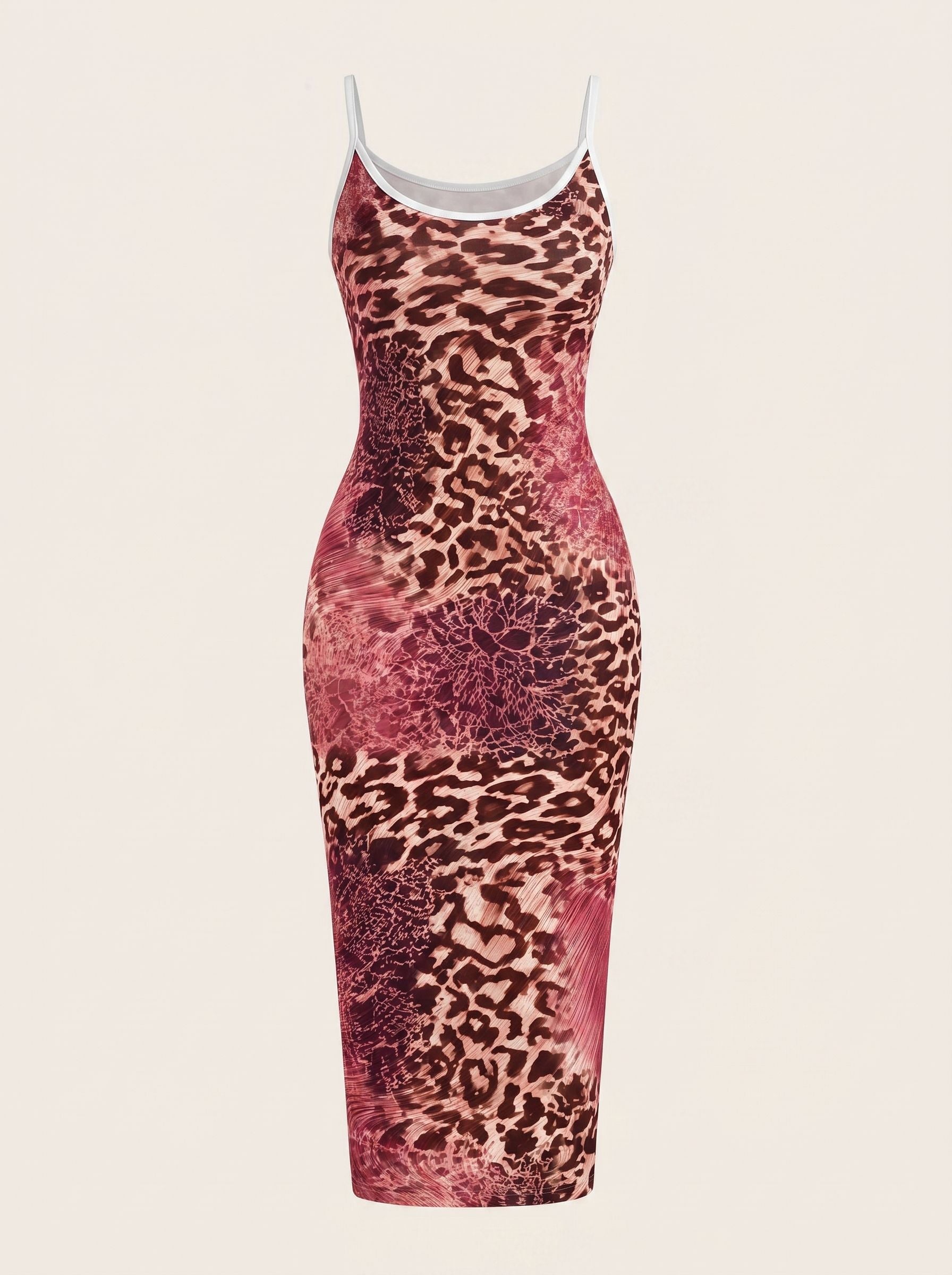 MAIA Floral Print Strapless Sheath Midi Dress