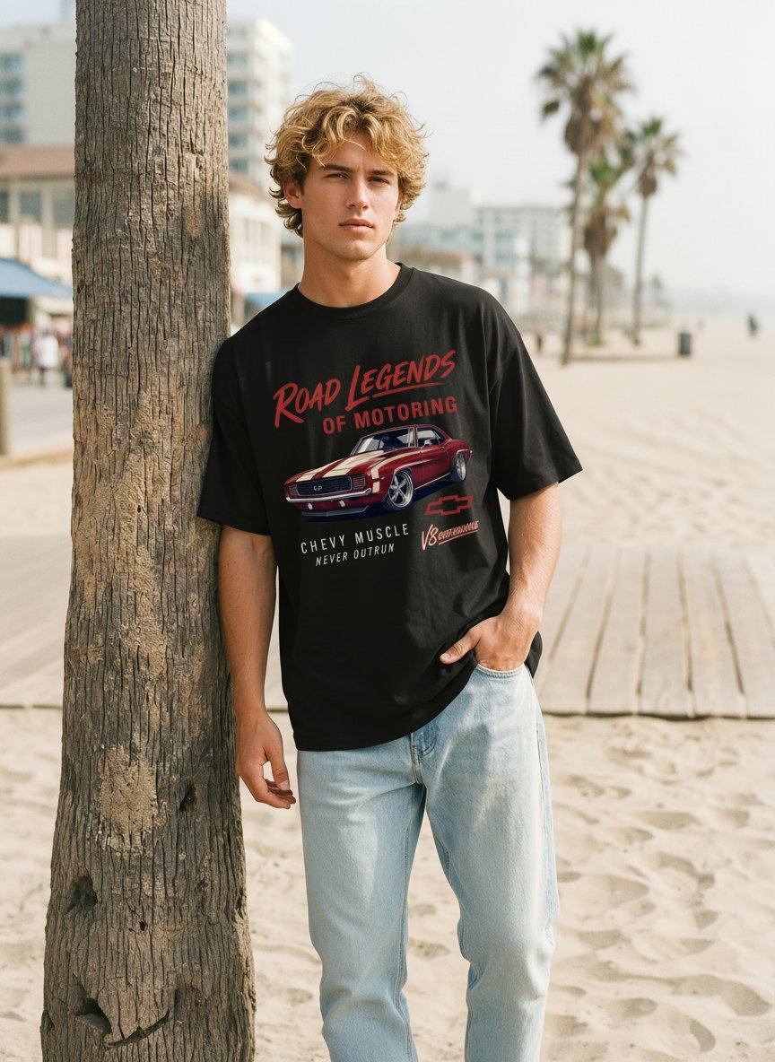 Vintage Chevy Muscle Car Graphic T-Shirt