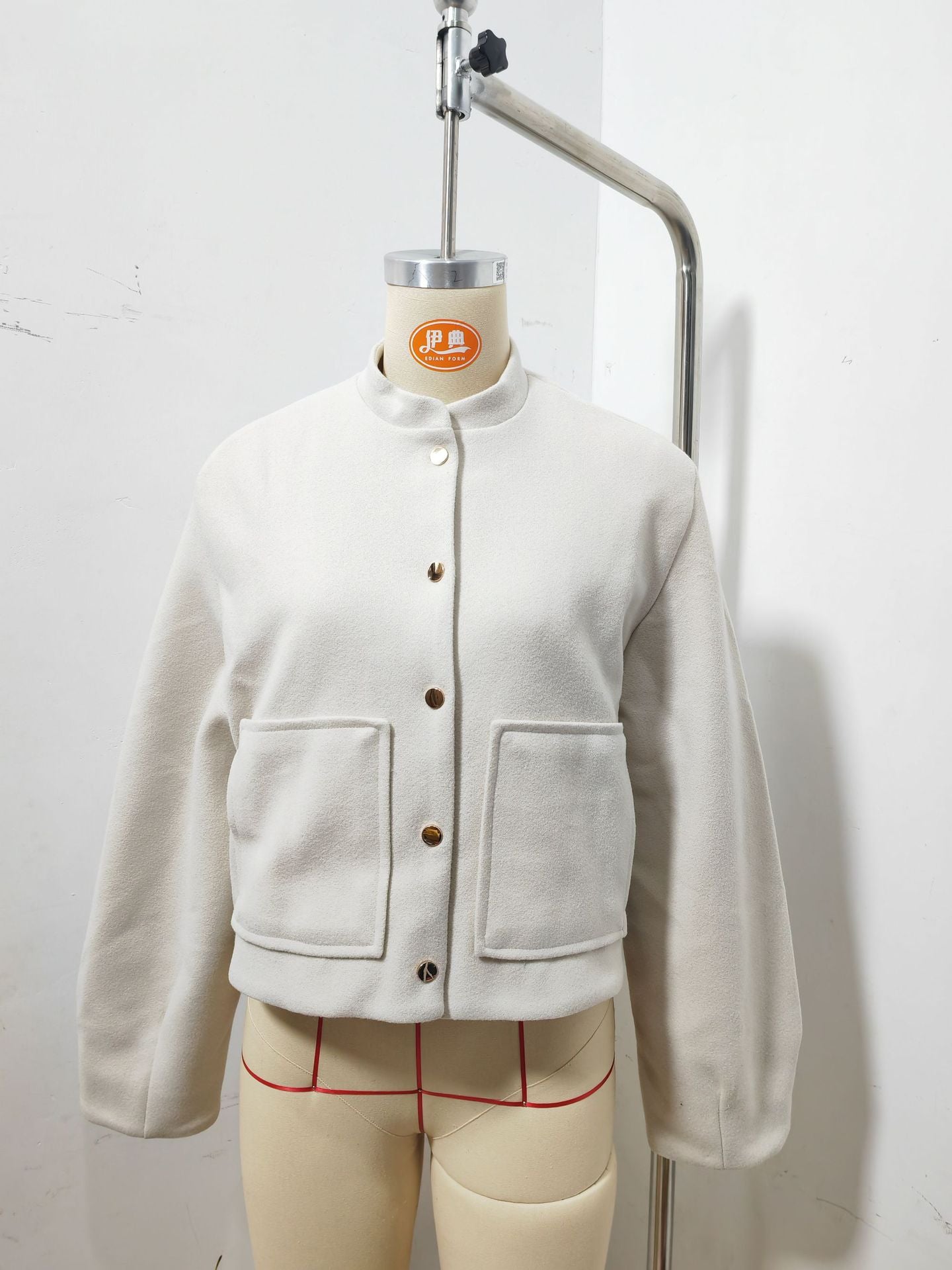 Cozy Wool Blend Snap Button Jacket