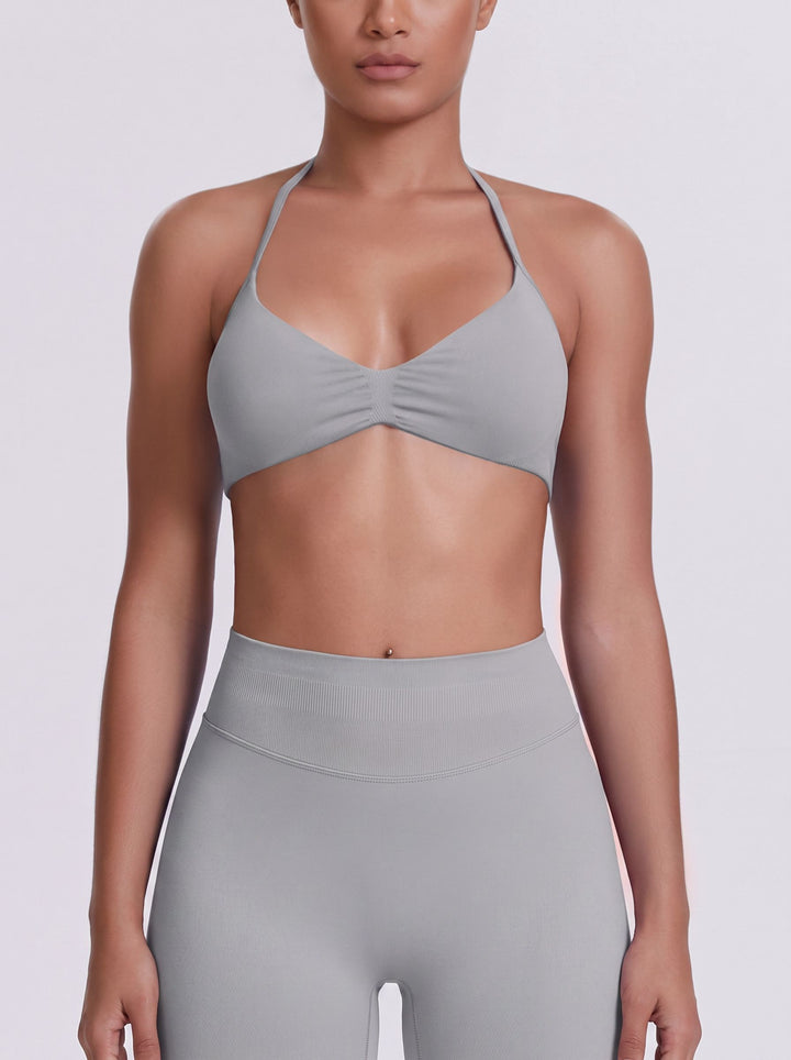 Seamless Halter Neck Sports Bra