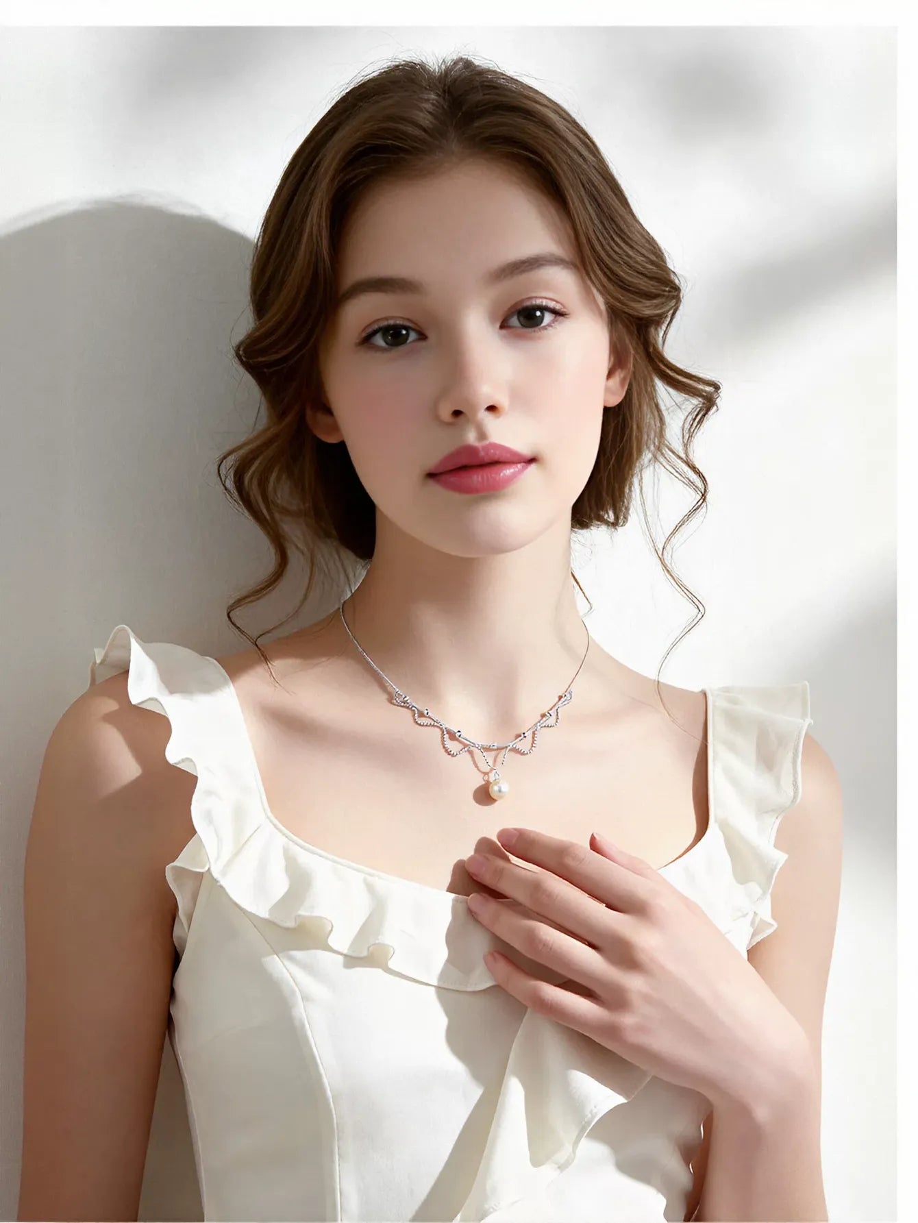 Elegant Layered Pearl Dainty Necklace