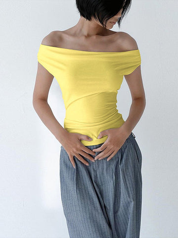 Slim Fit Off Shoulder T-shirt