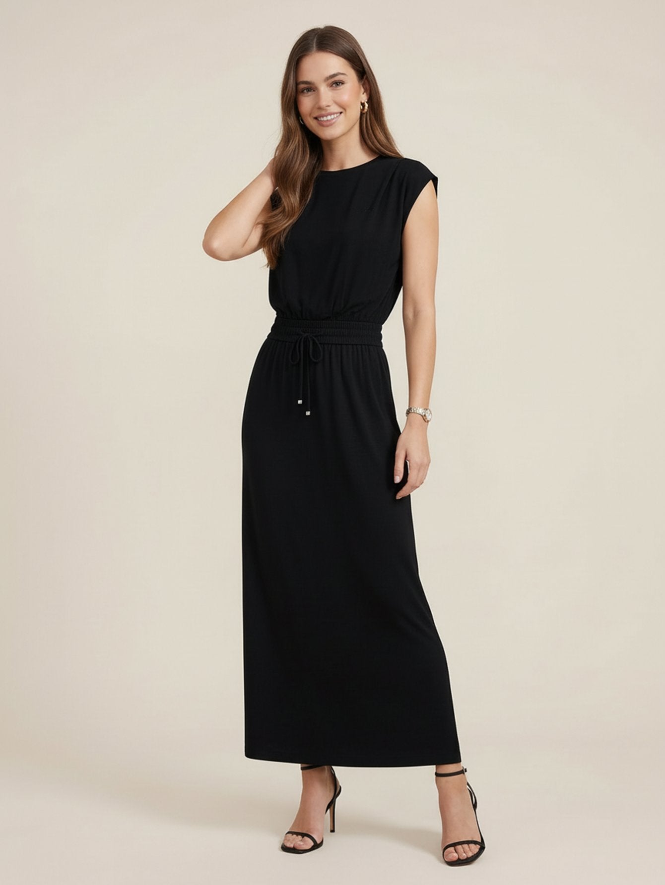 Cutout Waist Sleeveless Dress