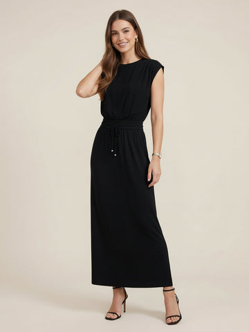 Cutout Waist Sleeveless Dress