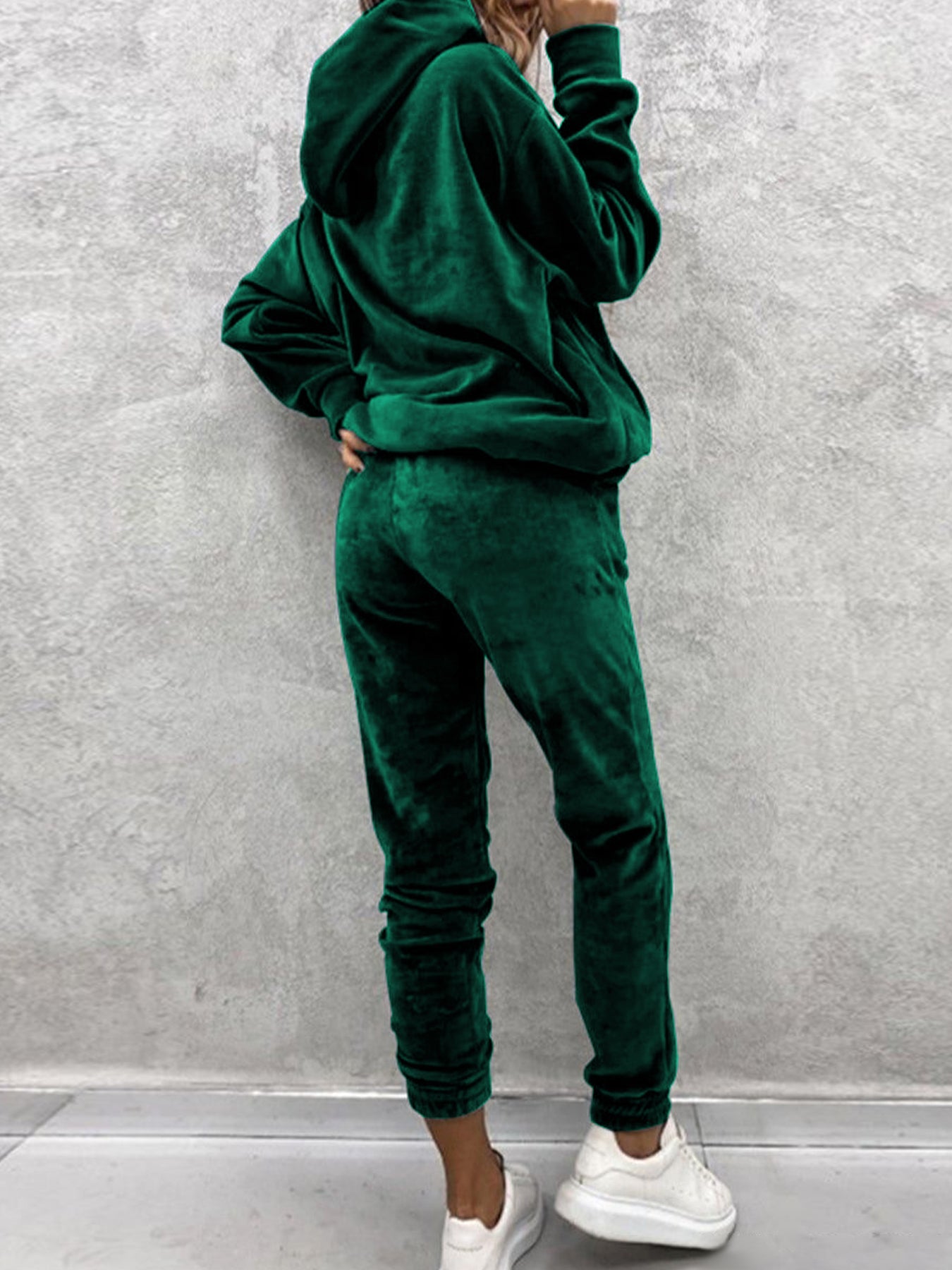 Cozy Velvet Hoodie Jogger Pants Set