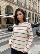 Cozy Striped Crewneck Pullover Sweater