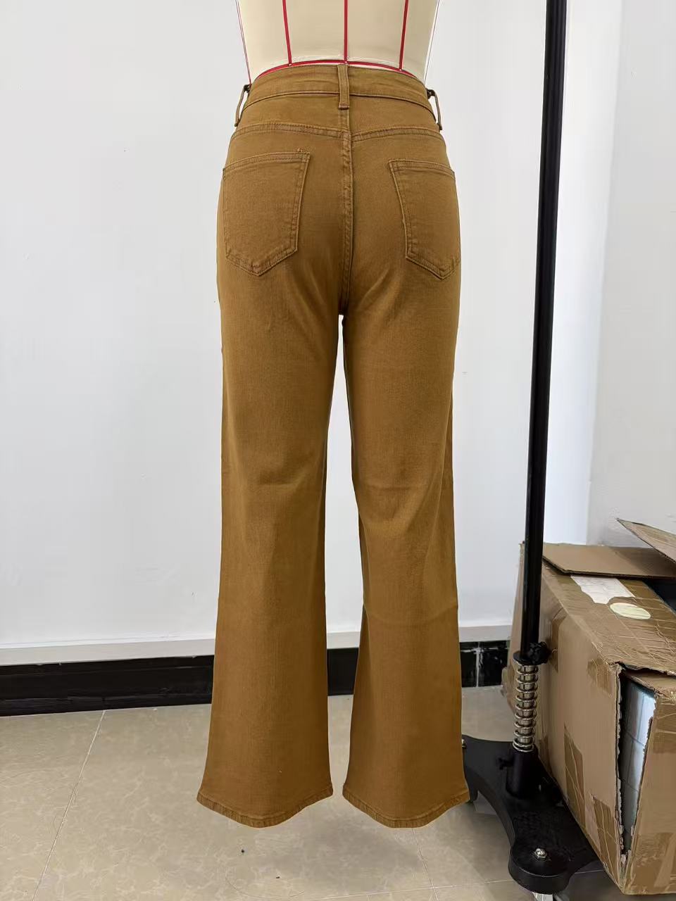 High Waisted Straight Leg Jeans