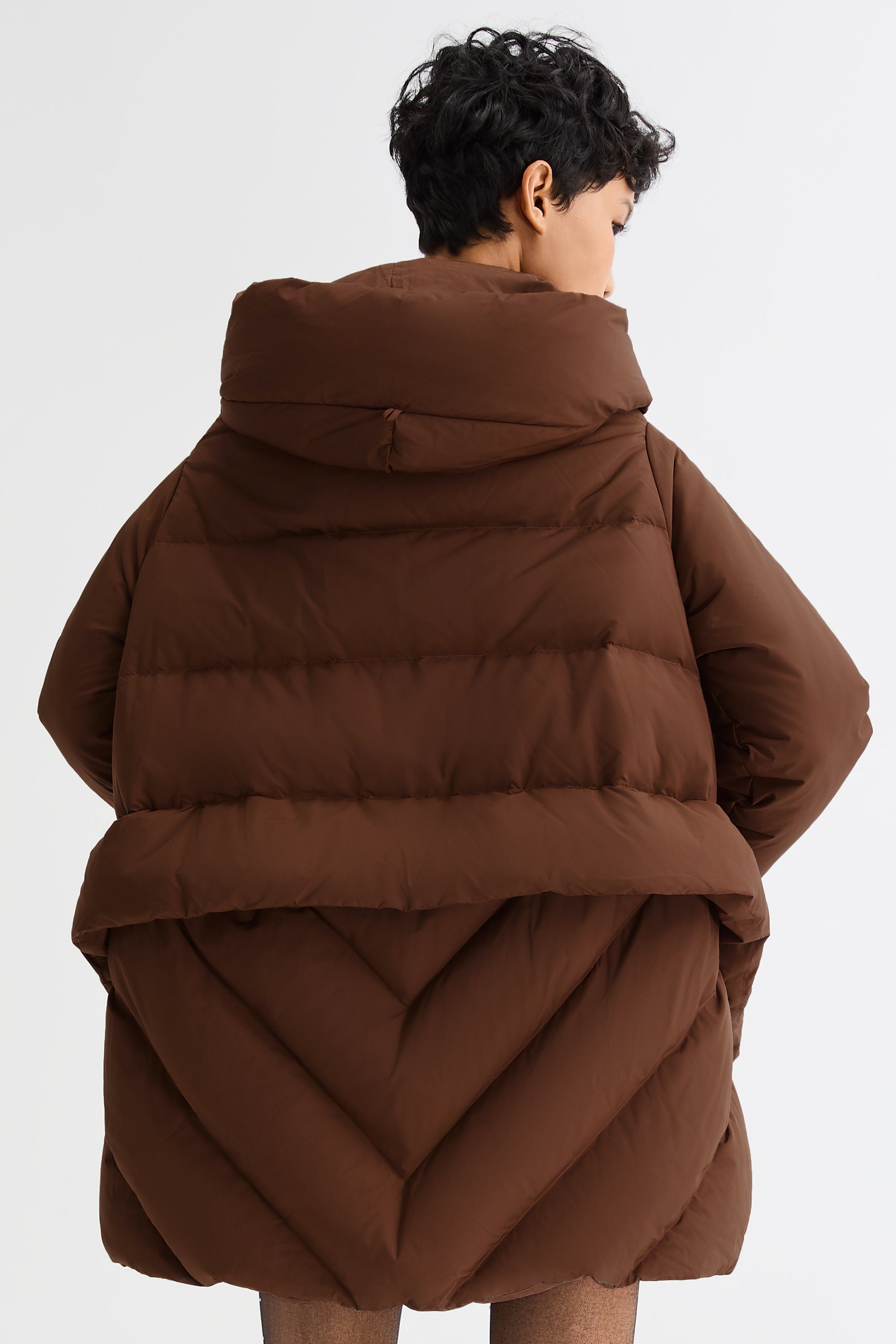Oversized Quilted Wrap Puffer Jacket
