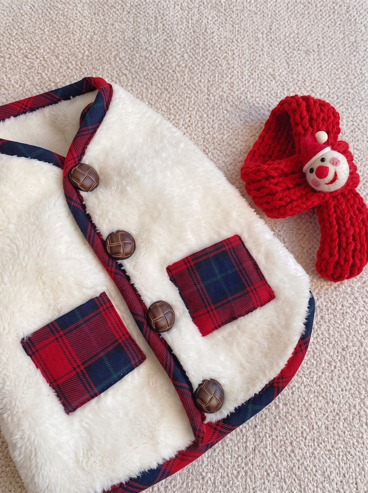 Cozy Plaid Fleece Dog Vest