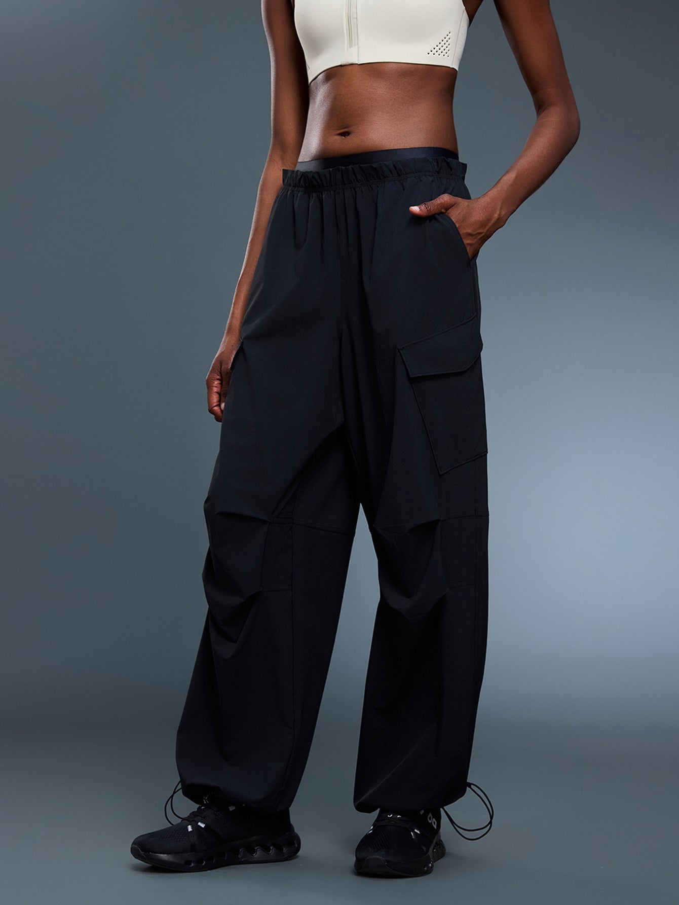 Convertible Ankle Multi Pocket Pants-Multicolor