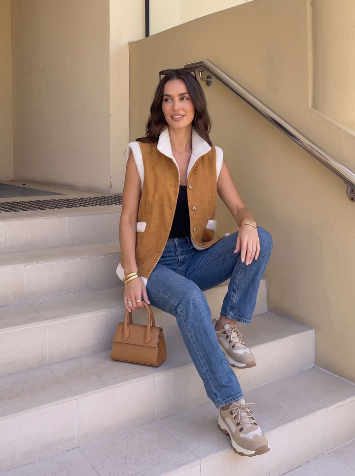 Cozy Sherpa Lined Corduroy Vest