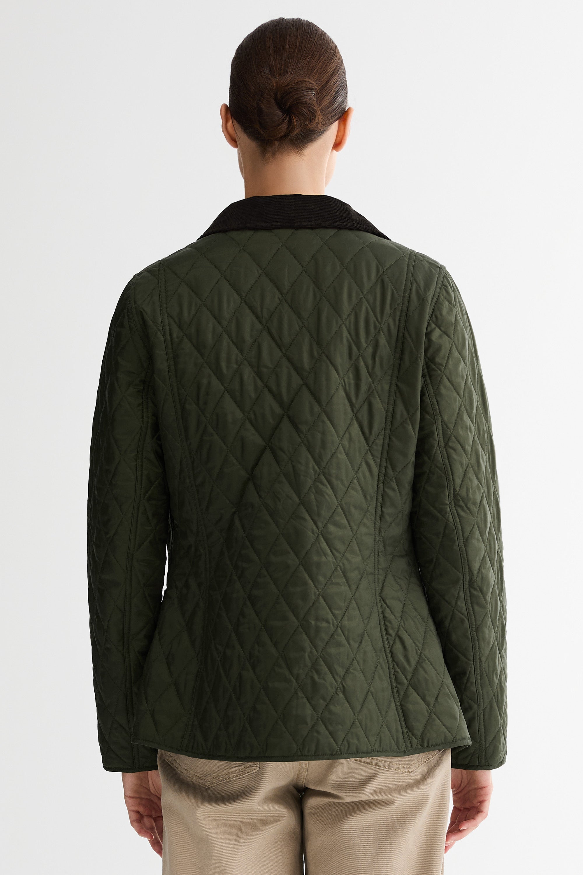 Classic Quilted Corduroy Collar Jacket