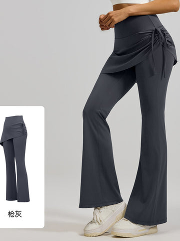 Ruched Skirted High Waisted Yoga Pants