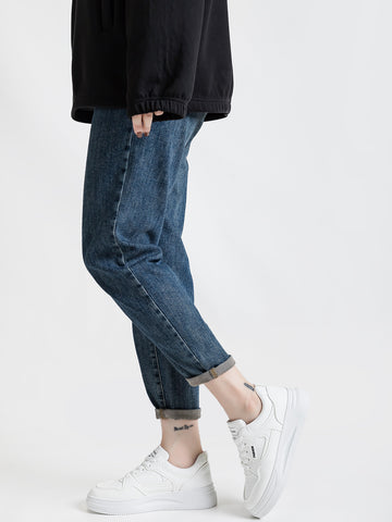 Platform Leather Upper Fashion Casual Shoes