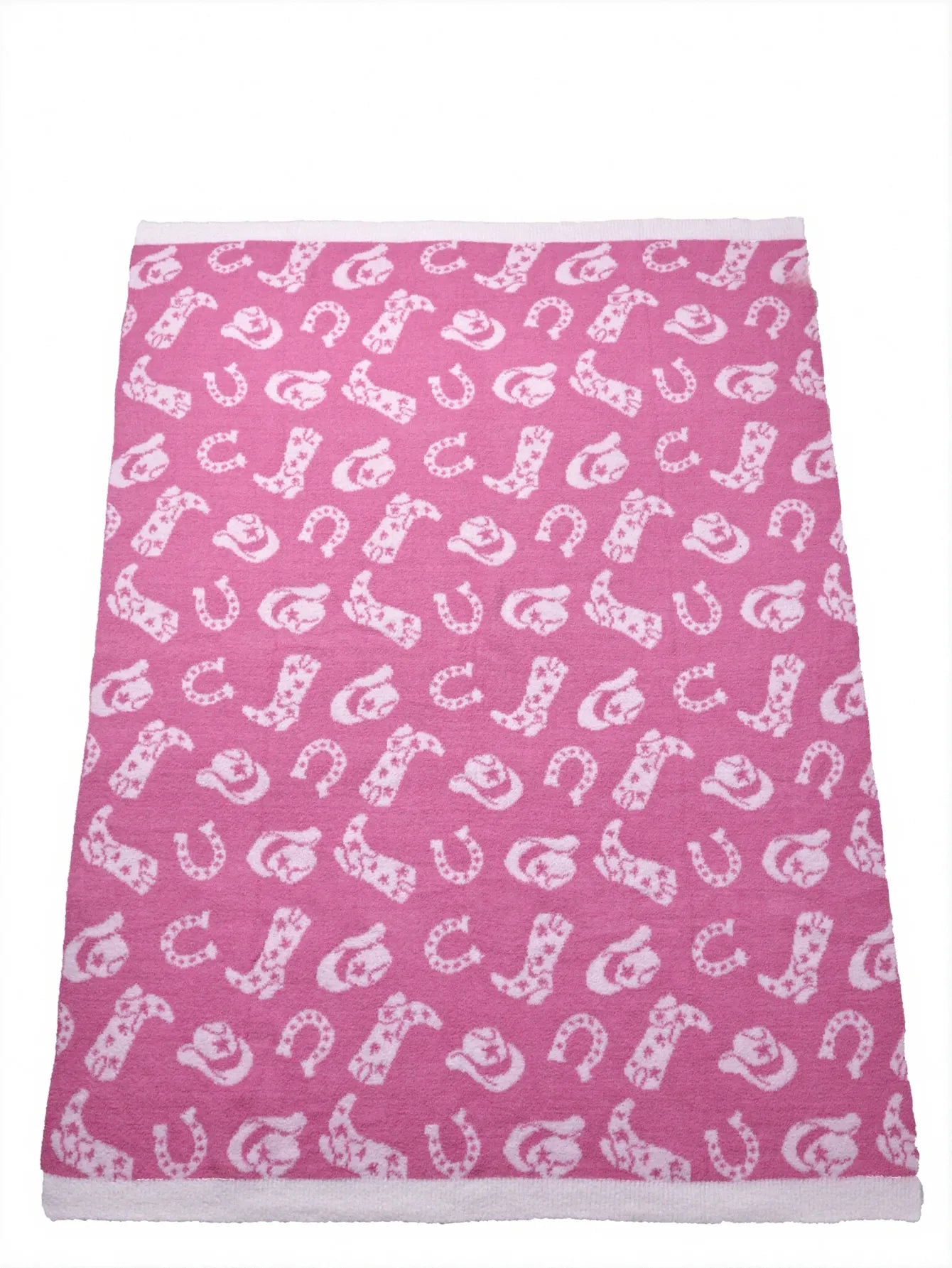 Soft Western Cowboy Print Throw Blanket