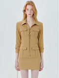 Utility Lace Up Mini Dress